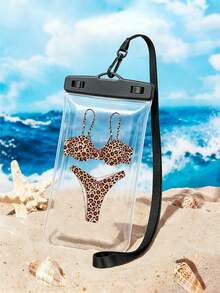 New Leopard Print Bikini Pattern Waterproof Phone Pouch,Waterproof Mobile Phone Case, Summer Outdoor Sports Waterproof Bag, Rafting Diving Swimming Waterproof Bag, Universal Pvc Waterproof Bag Mobile Phone Protective Cover - Multicolor - View 8