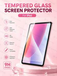 ZYONS 适用于 iPad 第 11 代/A16 2025 的 2 片装高清钢化玻璃屏幕保护膜，支持面容 ID 和 Apple Pencil，防刮花，高清晰度，防指纹，易于安装，防爆裂，无气泡，适合作为生日、家庭、朋友礼物，平板电脑屏幕保护膜，平板电脑配件，防水，防震，防摔，全覆盖，适用于 iPad Air 11 英寸（M5/M4/M3/M2）2026/2025/2024、11 英寸、13 英寸、iPad mini 第 10 代、第 9 代、第 8 代、12.9 英寸、13 英寸。 - 無色 - 查看 2