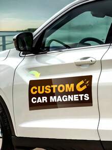1pc Customizable Large Magnetic Car Sticker - Square, Round, Rectangular Options, Full Color, Durable And Reusable, Perfect For Cars, Trucks, Commercial Advertising, Home Decor, Birthday, Holiday Gifts - Multicolor - View 1