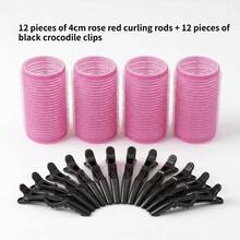 Rulos para el cabello sin calor de varios tamaños con pinzas de cocodrilo de agarre mejorado - Juego de rizado antideslizante con sujeción segura para peinado rápido DIY, ligero y reutilizable, ideal para cabello largo/corto, uso diario y belleza sin calor en cualquier lugar, reutilizable - Multicolor - Ver 10