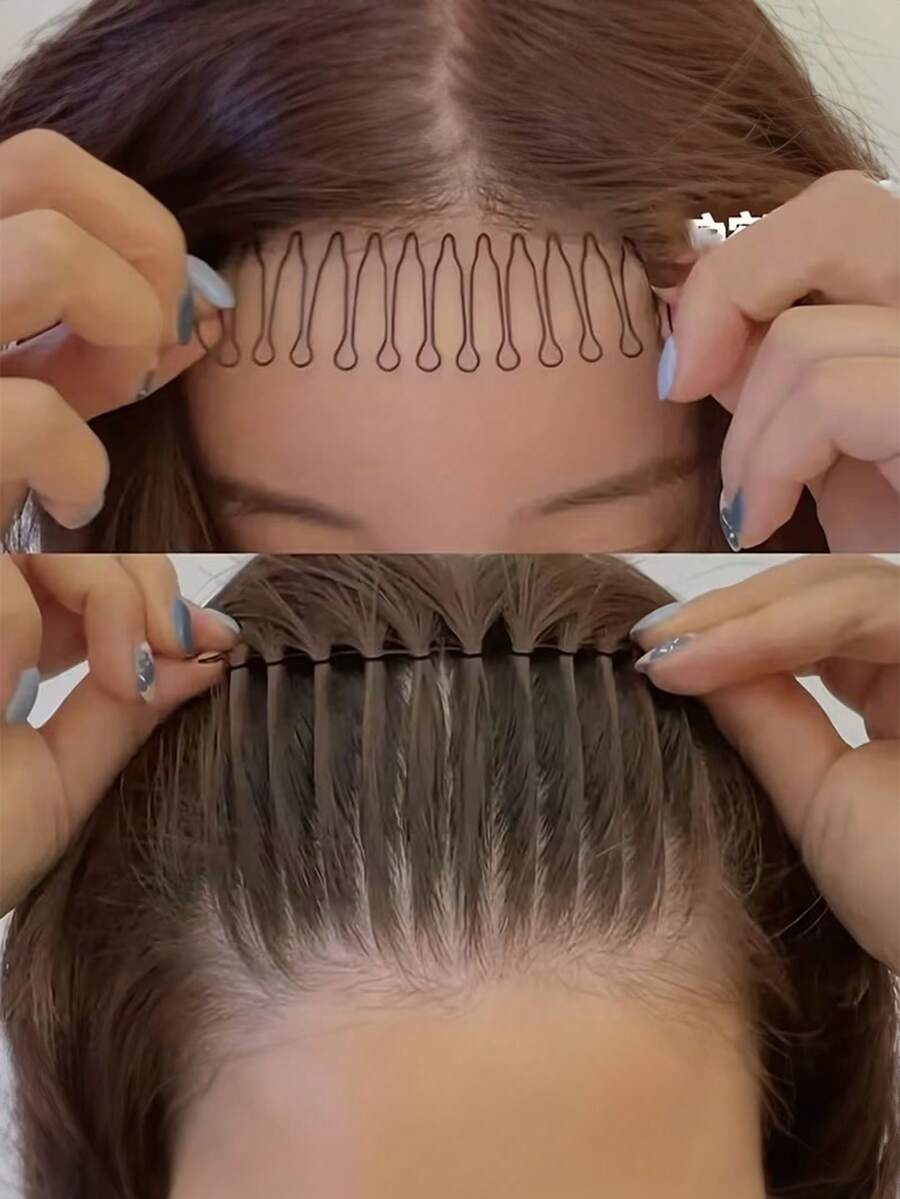 1/2/3pcs Multi-Functional Hair Comb, Broken Hair Organizer Box, Hairband Back Combing, Hair Clip With Spoon, Hair Accessory Broken Hair Comb - Multicolor - View 1