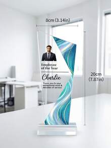 1件客製化壓克力獎牌，可印製Logo與文字，個性化員工表彰獎勵，適用於辦公室與商務活動、團隊獎勵與感謝 - 彩色 - 查看 6