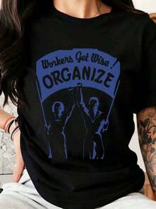 "Workers Dress As Wise Men" Labor Union T-Shirt For Men And Women, Protest Clothing For Activists, Labor Rights Clothing - Black - View 7