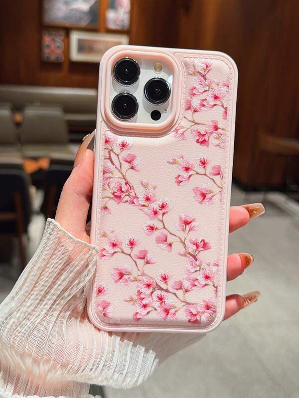 Casing Ponsel Anti Guncangan Desain Sakura Merah Muda Lucu Terbaru, Kompatibel dengan iPhone 14 Pro Max, 17 Pro Max, 16/16 Pro Max, 15/13/12/14, X/11/15 Pro Max, 16 Plus dan Model Lainnya, Ide Hadiah Modis untuk Wanita