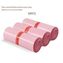 50 túi bưu phẩm poly màu hồng, túi tự dán bằng polyethylene dùng cho chuyển phát nhanh/đóng gói, dễ dàng niêm phong và sắp xếp, phù hợp cho đóng gói chuyển phát nhanh. - A-Hồng - Xem 9