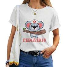 ropa de mujer  Koalafied Pediatric Nurse Pediatrician Pediatrist Graphic Women T-Shirt  camisas de mujer - Blanco - Ver 6