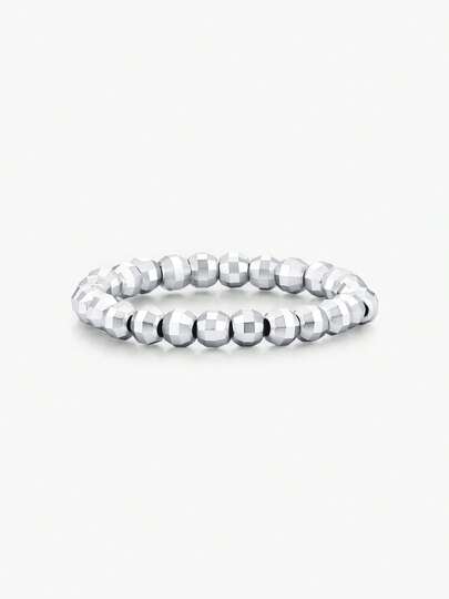  Nhẫn MODIAN bằng bạc Sterling 925, kiểu dáng đơn giản, có thể xếp chồng lên nhau, đính hạt hình học lấp lánh, dành cho nữ, trang sức cao cấp.