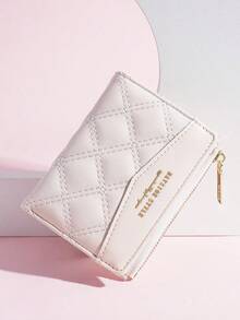 BATSIOE 2026 Cartera Corta para Mujer con Bordado, Conexión TPU, Porta Tarjetas de Identificación de Estudiante, Monedero, Bolso Minimalista, Estuche para Tarjetas - Albaricoque - Ver 8