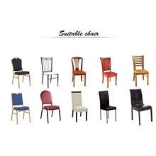 Funda elástica para Silla, decoración para Bodas, Banquetes y Fiestas Color Dorado Brillante - Oro brillante - Ver 7