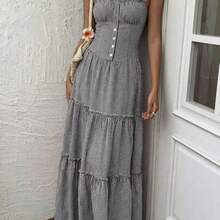 Flowy Dress, Elegant Lady-Like Style - Negro - Ver 1