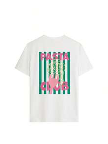 Women's Loose-Fitting T-Shirt With A Round Neck And Exquisite Print. Soft And Breathable Fabric, Comfortable To Wear, And Short Sleeves. Casual And Relaxed Fit, Versatile Style. Made From High-Quality 100% Pure Cotton (200 G). - 白色 - 查看 1