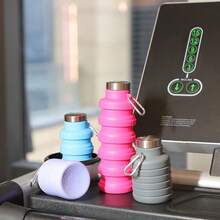 1 Portable Folding Cup, Foldable Silicone Water Cup, Reusable 16 Ounces, Lightweight Leak-Proof Portable Travel Water Bottle, Suitable For Travel, Camping, Hiking, Sports, And Outdoor Activities.Father's Day Gift - 軍綠色 - 查看 5