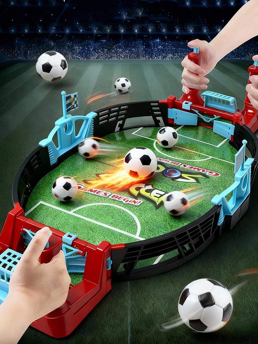 1 Set Children's Tabletop Football Game Toy, Desktop Game, Interactive Toy, Football Game, Football Toy, Two-Player Battle Game, Interactive Game Toy, Desktop Game, Children's Educational Toy, Party Gift, Birthday Gift, Christmas Gift - Multicolor - View 1