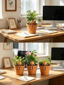 Automatic Ceramic Watering Balls, Automatic Watering Systems, Gardening Supplies, Lazy Waterers. Large Capacity, Narrow Opening Design Extends Watering Time; Suitable For Indoor/Outdoor Potted Plants; A Must-Have For Spring And Summer. - Multiple Styles - View 9