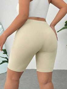 Pantalones Cortos de Compresión de Talla Grande  Negros de Secado Rápido y Refrigeración - Caqui 2 - Ver 2