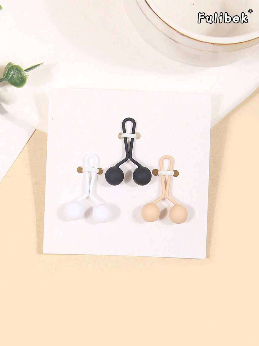 1 Tarjeta 3 piezas Clips redondos para bufanda, accesorios de bufanda de Oriente Medio adecuados para uso diario, vacaciones, playa, clips de garra - Multicolor - Ver 1