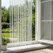 4pcs Acrylic Bead Curtain, Tassel Hanging Partition Decor For Room, Window, Doorway, Wedding, Total Length 4m/157.48 Inches - Multicolor - View 2
