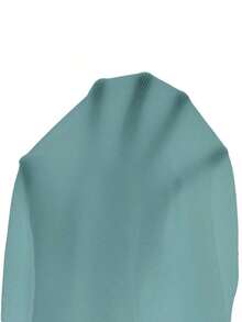 Camiseta blanca básica, casual y sencilla con cuello en V, manga corta, ajustada, con fruncido lateral, acanalada y elástica para mujeres, para el verano - Azul - Ver 9