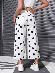 Jeans unicolor con cremallera - Beis - Ver 2