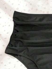 Swim Vcay Bragas bikini de cintura alta fruncido - Negro - Ver 3