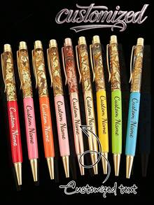 36 buah Pulpen Logam Netral Berukir Kustom, Pulpen Tinta Hitam Aneka Warna untuk Perlengkapan Sekolah dan Kantor, Hadiah Bisnis untuk Pelajar - MultiWarna - View 12