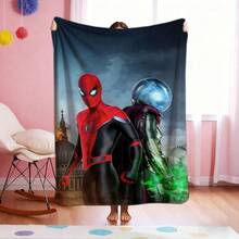 1pc S-Pider-Man Print Blanket,Retro Cartoon Style Throw Blanket,Cartoon Character Printed Blanket,All-Season Universal Nap Blanket,Character Home Decor Blanket,Modern Fashion Gift Suitable For Home Bedroom Bed Sofa Office Lunch Break Cover Picnic Blanket - Nhiều màu - Xem 1
