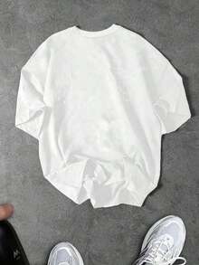 X Sport MetroGents Men's Casual Short Sleeve Crew Neck Letter Print T-Shirt, Summer - 黃色 - 查看 4