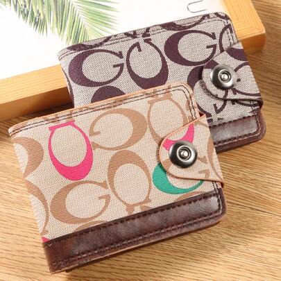 New Wallet With Printed Zipper And PU Leather Wallet