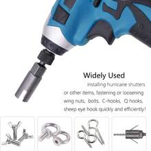5 PCS Power Wing Nut Driver Set With 1/4 Inch Hex Shank Slot Wing Nuts Drill Bit Socket Wrenches Tools Set For Panel - Multicolor - View 5