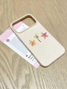 热带海滩棕榈树和海星手机壳，米色仿皮材质，防摔防刮防指纹，简约设计，夏日度假风时尚手机壳，适合作为节日/毕业/生日礼物，多功能日常手机壳，兼容 17 Pro Max/17/16/15/14 Pro Max/13 Pro/12/11/15 Plus - 米色 - 查看 7