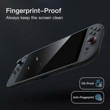 两片装高端钢化膜，适用于Switch 2游戏机，防眩光、高触控灵敏度、高清、高透明度、防刮擦、防指纹游戏机屏幕保护膜 - 查看 2