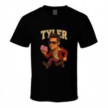 Fight Club Tyler Durden Retro Movie Caricature T-Shirt - 黑色 - 查看 6