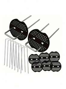 20/50pcs Hot Dipped Galvanized Landscape Nails, Garden Stakes, U-Shaped Tent Stakes, Plant Cover Stakes, Available In Multiple Sizes, Can Be Used As Lawn Nails, Ground Stakes, For Securing Protective Nets, Ground Cloth, Tents, Hoses, Pipes, Decorative Protective Nets, Landscaping, Securing Protective Nets, Irrigation Pipes, Securing Fences And Tarps. - Garden Pegs - View 1
