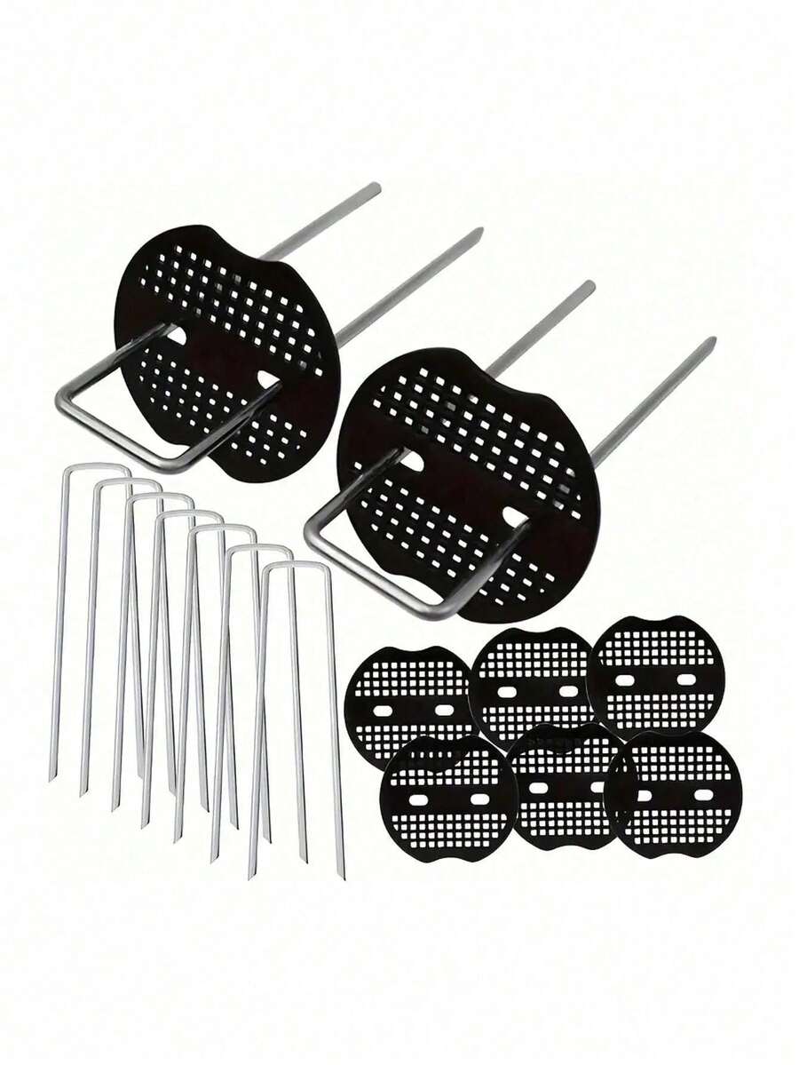 20/50pcs Hot Dipped Galvanized Landscape Nails, Garden Stakes, U-Shaped Tent Stakes, Plant Cover Stakes, Available In Multiple Sizes, Can Be Used As Lawn Nails, Ground Stakes, For Securing Protective Nets, Ground Cloth, Tents, Hoses, Pipes, Decorative Protective Nets, Landscaping, Securing Protective Nets, Irrigation Pipes, Securing Fences And Tarps. - Garden Pegs - View 1
