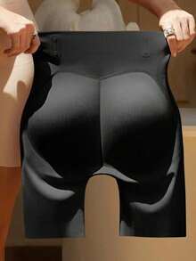 1 Piece Women's Seamless Waist Shaper, Christmas Dress Lingerie, Tummy Control And Slimming Panties, Bodysuit, Butt Enhancer Shapewear - 黑色 - 查看 1