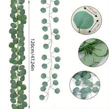 1/12/24pcs Silk Artificial Ivy Vine Leaves Garland Hanging Plant Wedding Floral Wreath Faux Flowers Potted Greenery Home Kitchen Garden Office Wall Decor Gift Birthday Graduation/Autumn Decoration Artificial Flowers/Tabletop Decor/Wedding Decoration - Pothos - View 18