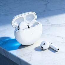 Original Pro6 TWS Auriculares Inalámbricos Bluetooth 5.3, Auriculares Deportivos con Control Táctil y Cancelación de Ruido, Adecuados como Regalo de Vacaciones para Todos los Teléfonos Inteligentes - Ver 2