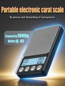 [Holiday Gift]Large LCD Digital Display, 1000g Weighing Range, Built-In One-Button Operation Timer For Easy Recording Of Coffee Brewing Time, A Must-Have For Baristas, Scale Pan With Fingerprint-Resistant Coating For Easy Cleaning, Multiple Colors Available (Batteries Not Included). - jewelry scales - View 2