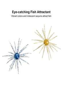 GOTURE 1/2pcs TPE Biomimetic Sea Urchin Lure, 24 Grass Skirts With Breathable Design And Stretch Resistant Swimming Posture, Floating Soft Insect Box Suitable For Freshwater/Seawater - Multicolor - View 5