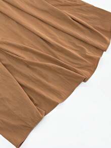 Vestido largo tirantes liso holgado verano 2026, estilo elegante para vacaciones y hogar - Marrón - Ver 5