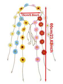1 vòng hoa cúc nhỏ xinh, phụ kiện tóc cô dâu thanh lịch cho du lịch, tiệc tùng, biểu diễn sân khấu, trang trí tóc thời trang, quà tặng ngày lễ. - Nhiều màu - Xem 7
