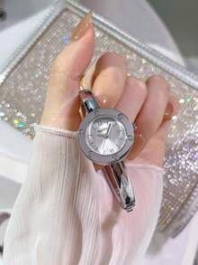 1 chiếc đồng hồ đeo tay nữ cao cấp đính đá lấp lánh hình bầu dục, mặt số La Mã, thích hợp cho các buổi gặp gỡ xã giao, tiệc tùng, đeo hàng ngày, quà tặng ngày lễ. - kiểu6 - Xem 8