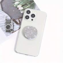 1pc Sparkling Rhinestone Phone Holder, Creative Retractable Foldable Slouchy Phone Stand Suitable For IPhone, Android Phones, Birthday, Family, Friend Gifts, Push-Pull Phone Stand, Phone Accessory - Multicolor - View 12