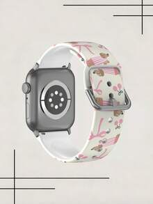 1pc Cherry Bow Dachshund Soft Elastic Breathable Comfortable Replacement Watch Band, Suitable For Samsung, Honor Smartwatches, 38mm 40mm 41mm 42mm 46mm 45mm 44mm 49mm, Cute Fashionable Casual Multi-Color Silicone Watch Strap Compatible With Apple Watch Ultra SE/11/10/9/8/7/6/5/4/3/2/1, Versatile Accessory Sport Band - Multicolor - View 2