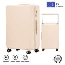 W WINGS 3-Piece High-Quality Travel Luggage Set, 20", 24", 28" Sizes, With TSA Lock, ABS+Digital Lock, 360° Spinner Wheels And Hard Shell, Free Carry-On - Ivory - View 3