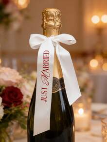 Wedding Decorative Ribbons, Champagne Bottle Decorative Satin Ribbons, Decorative Bows, Birthday Party Decorations, Holiday Party Decorations - Multicolor - View 7