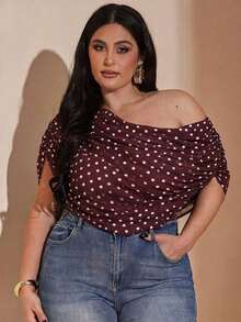 Mono de mujer talla grande con cuello asimétrico, ropa de vacaciones, primavera/verano - Multicolor - Ver 8