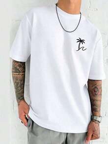 100% algodón puro, transpirable y agradable para la piel. Diseño clásico de cuello redondo, corte ajustado y adecuado para todo tipo de cuerpos. Estampado de moda con estilo minimalista y de alta calidad. Diseño unisex perfecto para conjuntos de pareja, ideal para el transporte diario, citas, ocio y ropa urbana - versátil y atemporal. - Blanco - Ver 7
