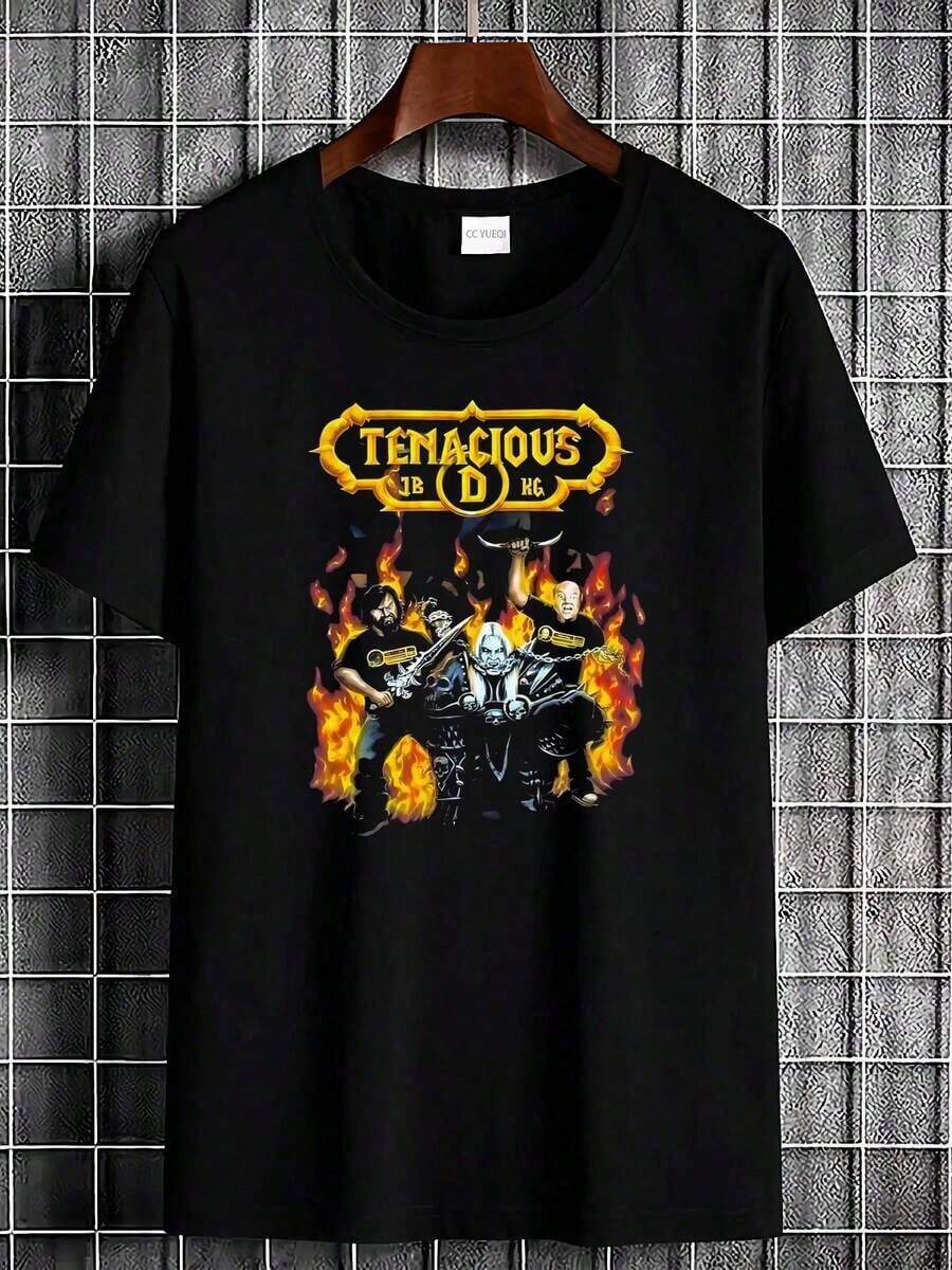 Camiseta Gráfica Dirty Harry para Hombre - Estilo Urbano Negro con Estampado en V Atrevido y Diseño de Revólver, Casual, Manga Corta, Cuello Redondo, Estilo Vintage Urbano, Unisex, Holgada, de Algodón, Manga Corta, Cuello Redondo, blusas para mujer. blusas.blusas casuales para dama.Impresión de osos cariñosos.Camiseta estampada Impresión de osos cariñosos. - Negro 7 - Ver 1