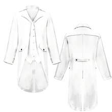 Stage Dance Wear - White Tuxedo - View 12